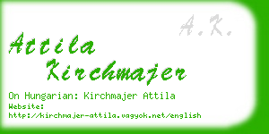 attila kirchmajer business card